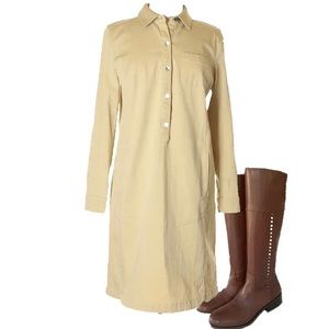 J.Jill Live-In-Chino dress, khaki, 12